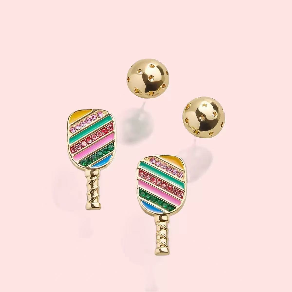Pickleball paddle earrings