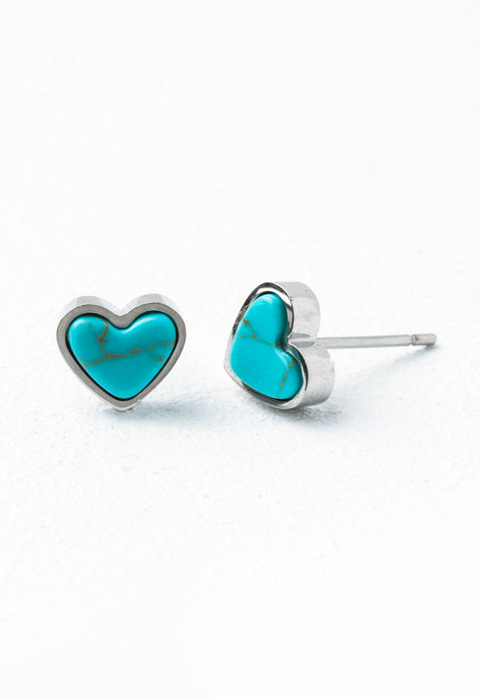 Bay Studs in Silver