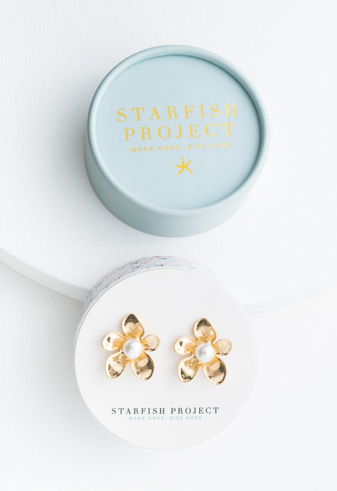 Hope In Bloom Earrings in Gold