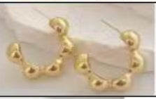 Five half-shell earrings-34.5*5.5mm
