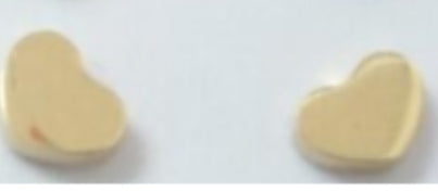 silver heart studs w/regular ear needle