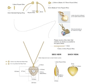 Enamel Locket Pendant Necklace-A