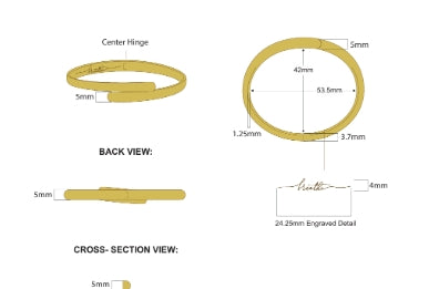 Bypass Metal Hinged Bangle