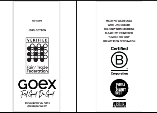 Care Labels- 100% COTTON PREMIUM COTTON