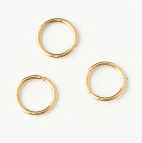 7mm jump ring 14K Gold plated stainless steel