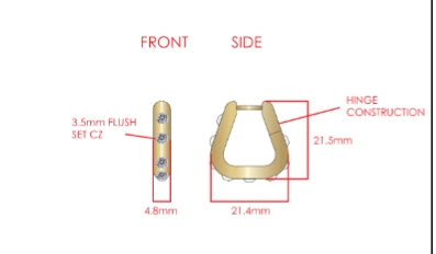 CRYSTAL TRIANGLE HOOP
