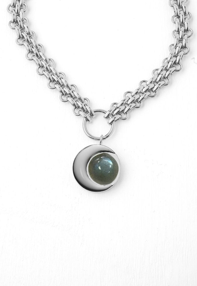 Moon pendant necklace
