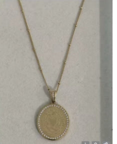 The Founders Seal Pendant Necklace (bobble chain (16+2)
