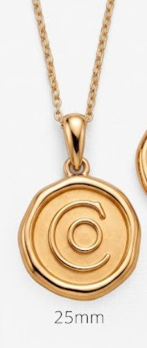25mm gold pendant necklace