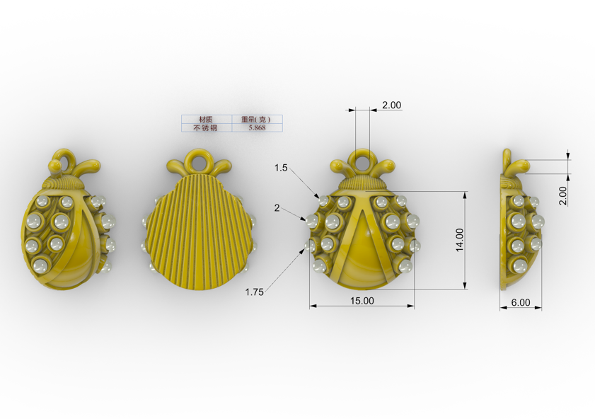 ND6570- Ladybug Charm