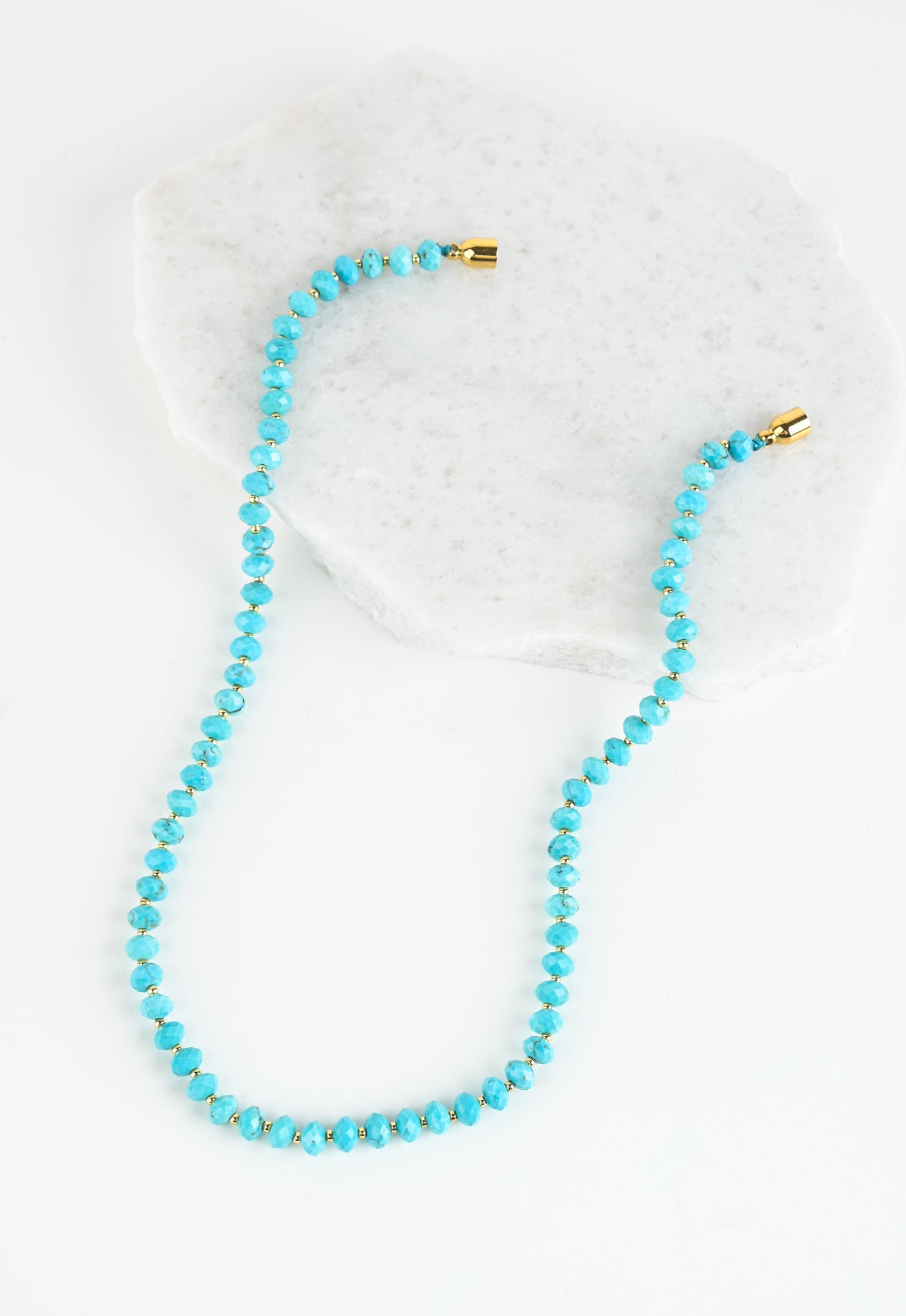 Turquoise magnetic link necklace