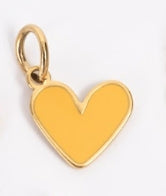 Enamel Heart Charm/Yellow