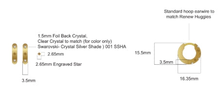 Crystal Star Hoops