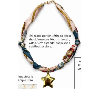 Puffy Star Scarf Necklace