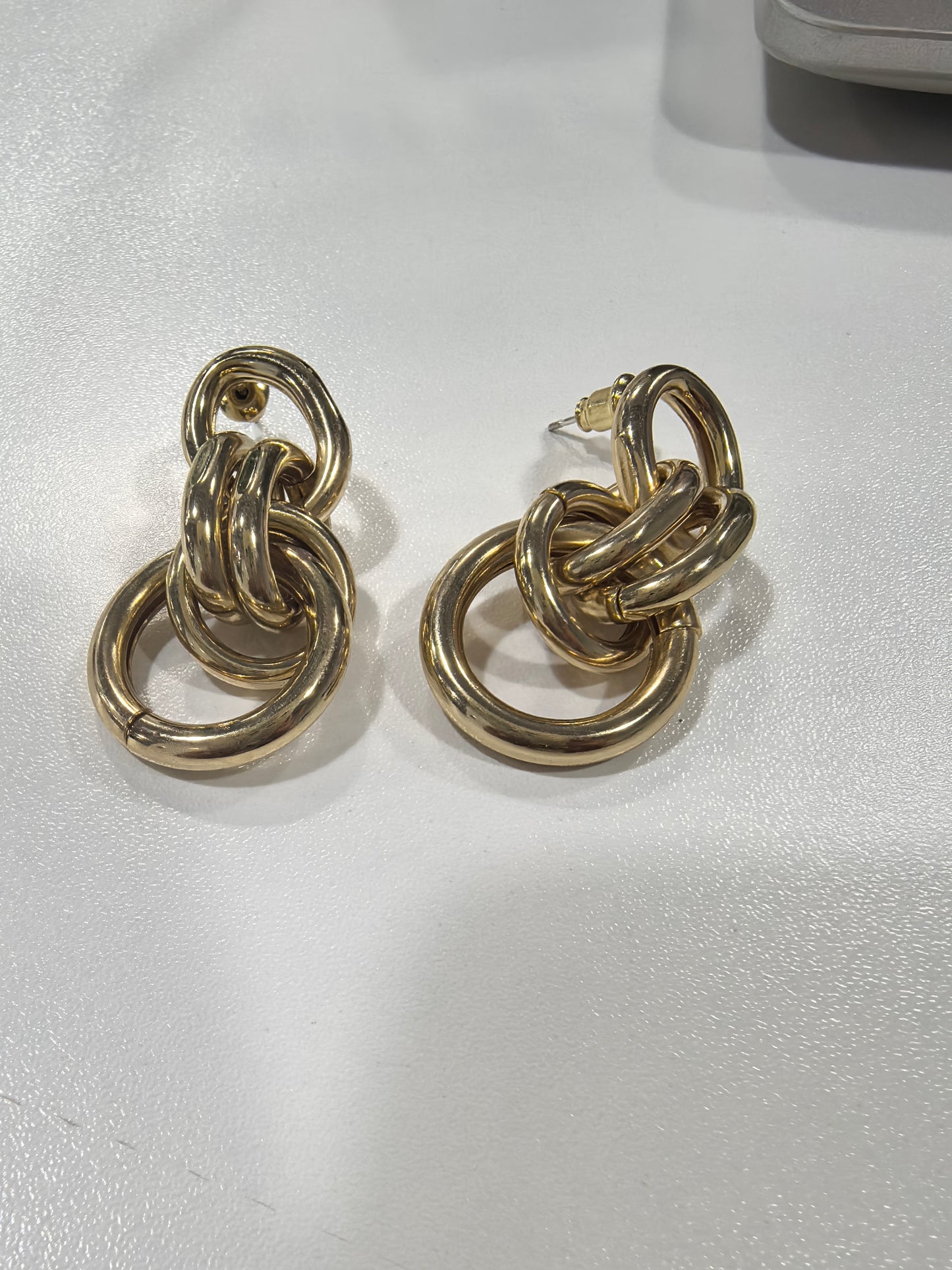 Three-layer circular hoop earrings-23mm*63mm