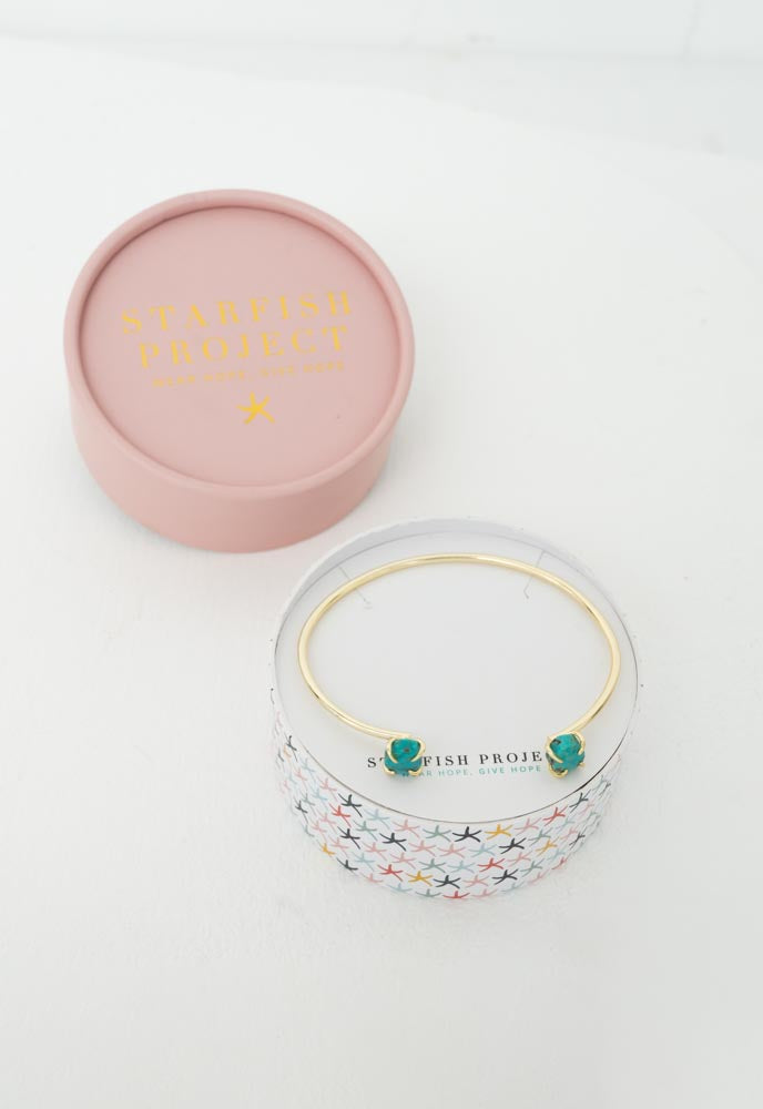 Spirited Two-Stone Turquoise Bracelet