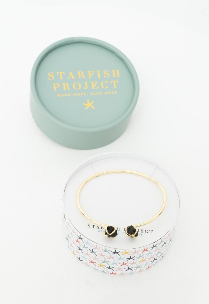 Shine Two-Stone Cuff in Midnight