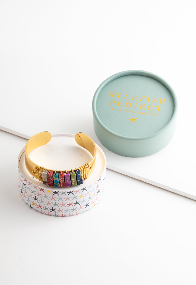 Paved Stone Cuff in Prism