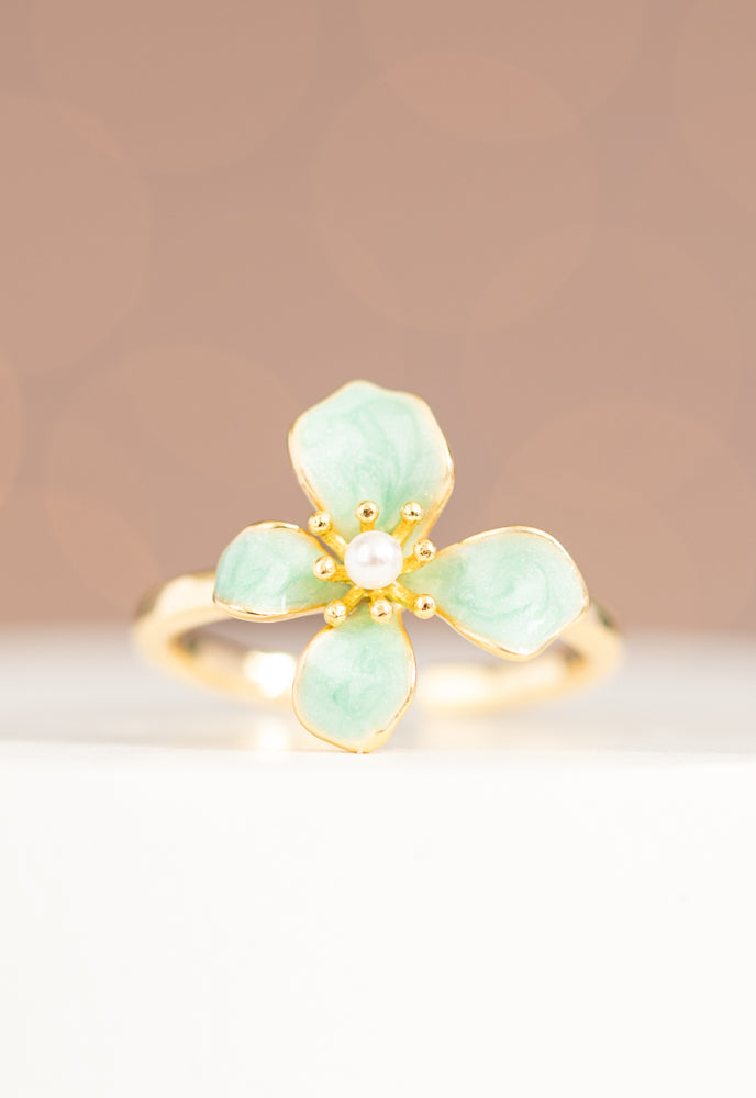 Hope in Bloom Ring in Mint