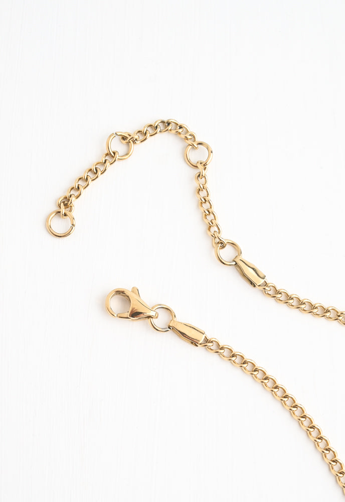 TEXAS Necklace on Curb Chain