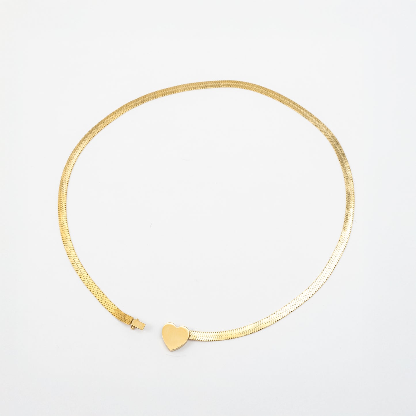 Herringbone Heart Necklace