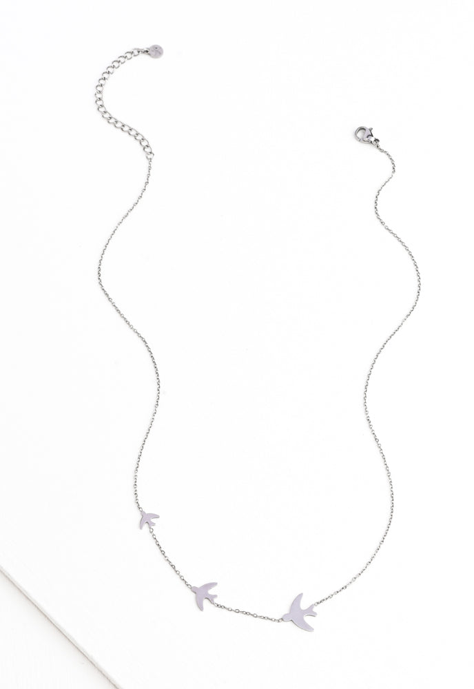 Sparrow Silver Necklace