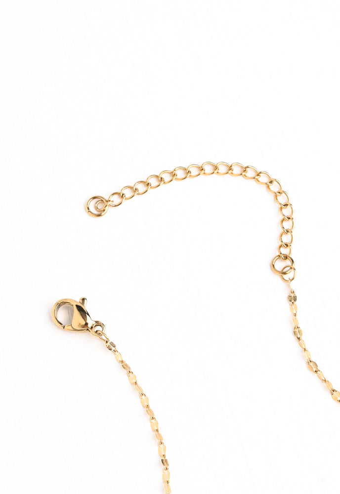 Natural Beauty Agate and Gold Necklace