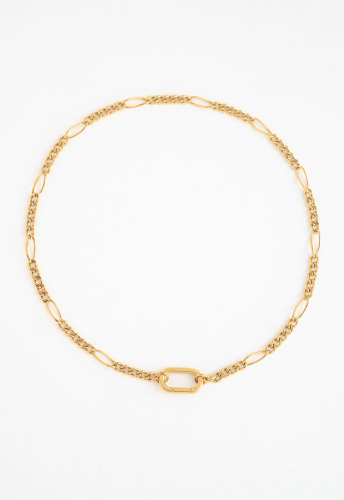 Cuban Figaro Charm Base Necklace