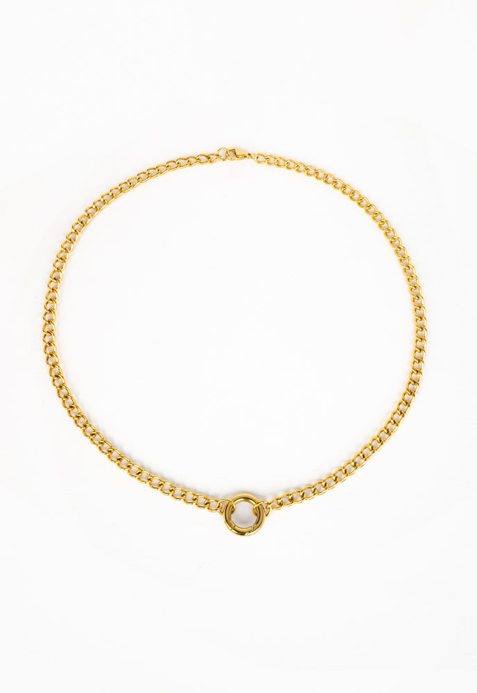 MH-14k gold plated stainless steel base necklace-2