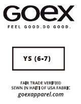 Tear Away Neck Label-YOUTH-YS