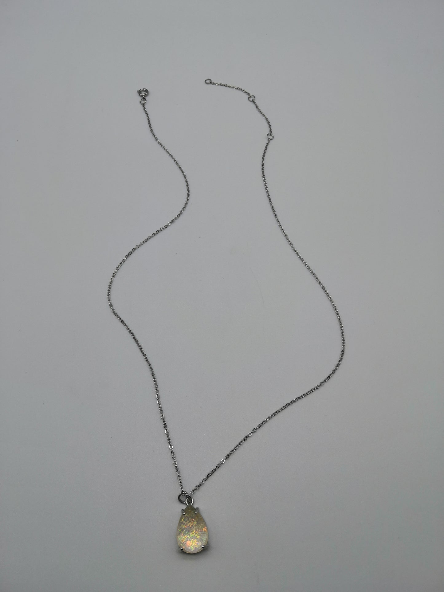 NEC-2569-1S/ Opal Necklace in silver