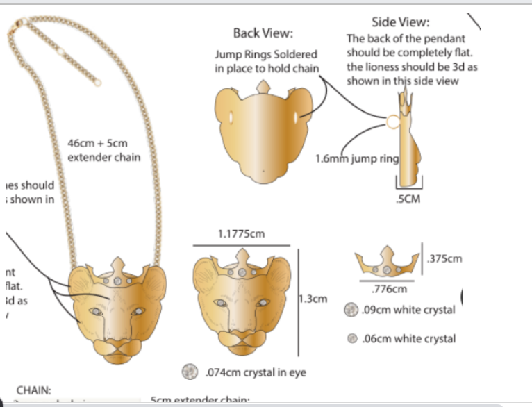 Lioness Necklace ND5229-1