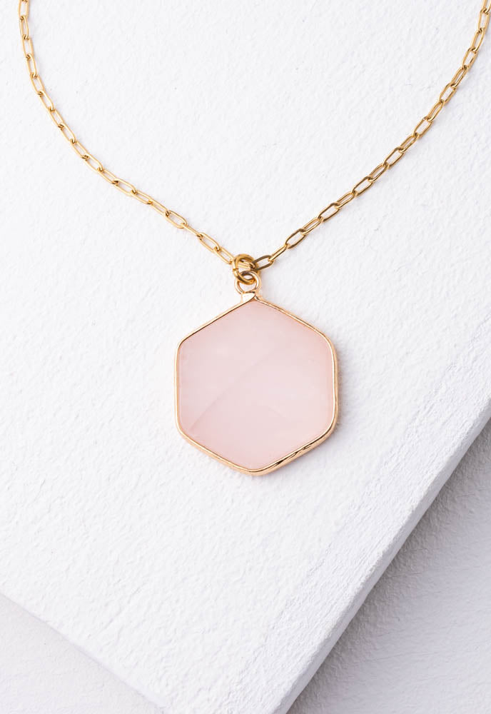 Stella by Stardust Necklace in Rose Quartz