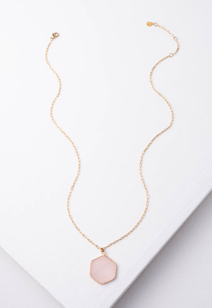 Stella by Stardust Necklace in Rose Quartz