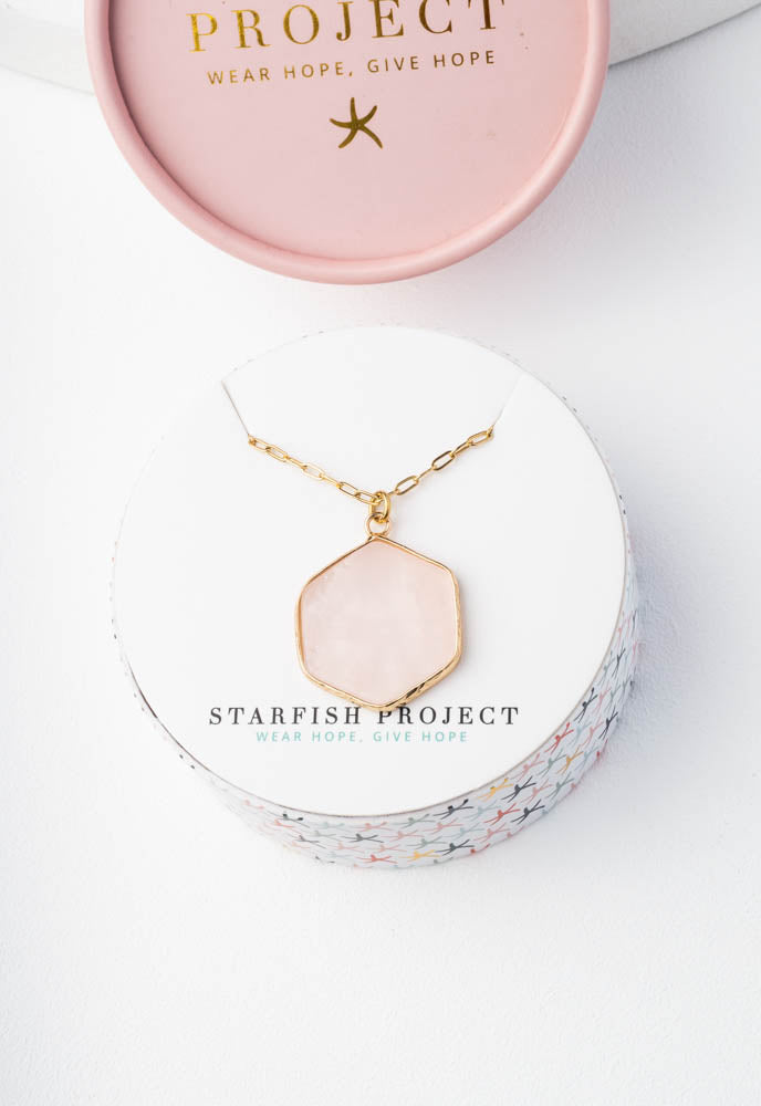 Stella by Stardust Necklace in Rose Quartz