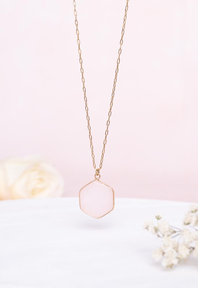 Stella by Stardust Necklace in Rose Quartz