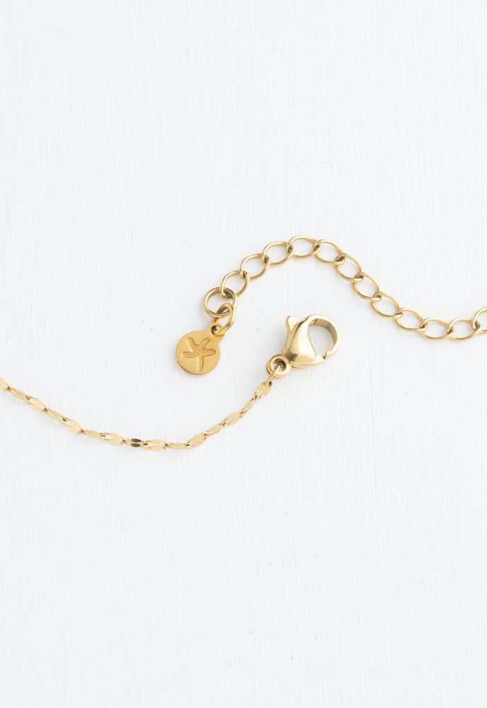 Anita Glass Necklace in Sapphire Blue