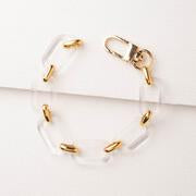 Linked Resin and Gold Bracelet