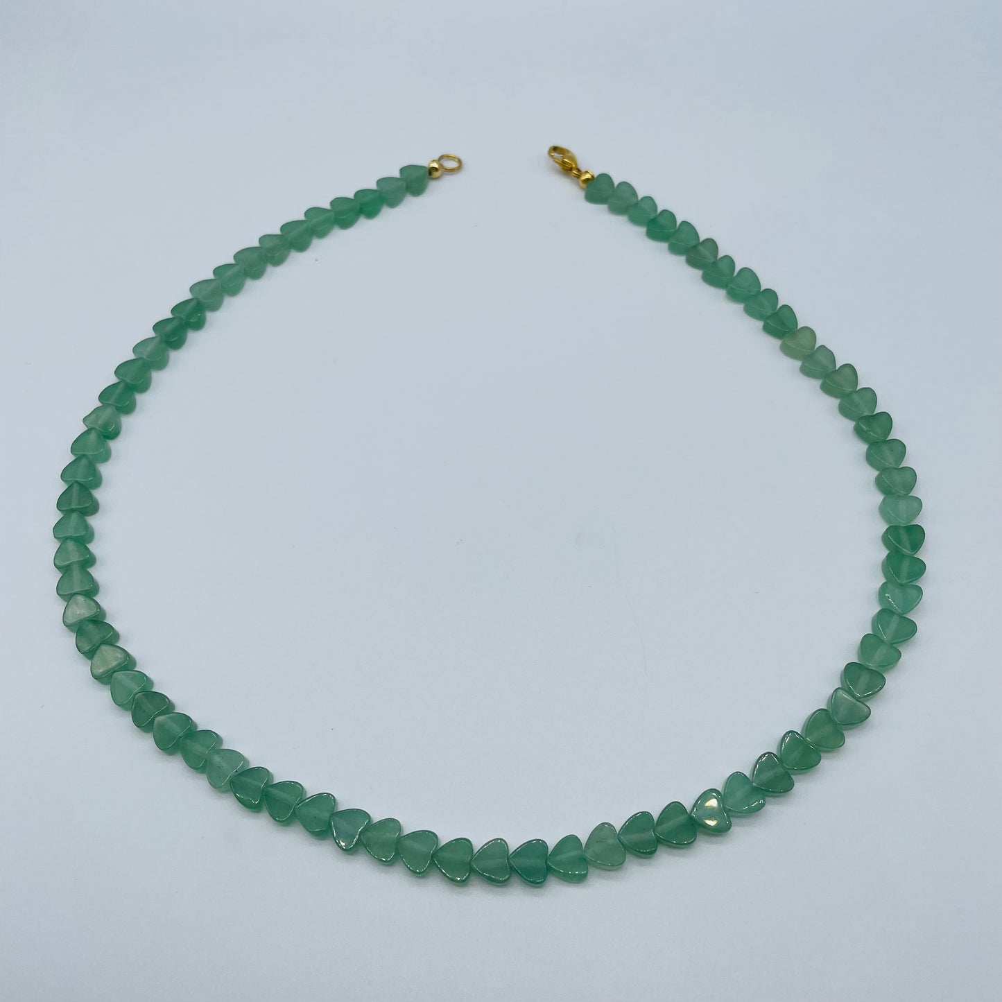 204-064/Darby Heart Stone Necklace - Jade