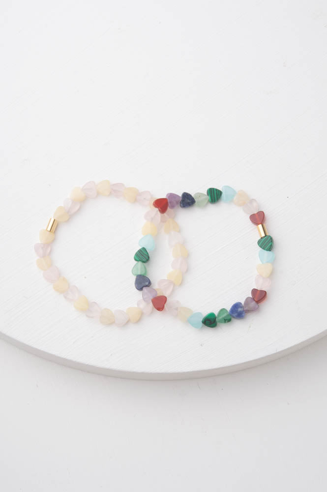 Renata Amber/Ivory & Rainbow Bracelet