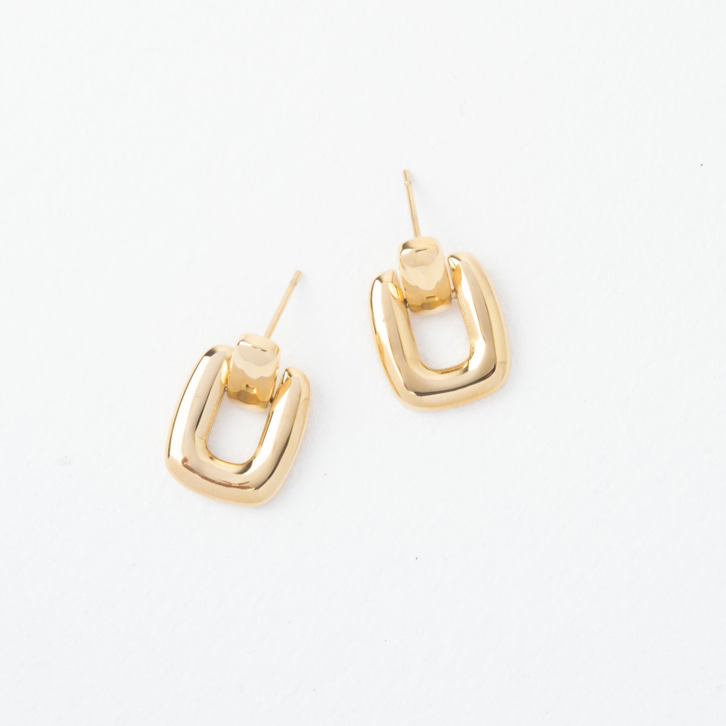 Buckled Up Gold Earrings