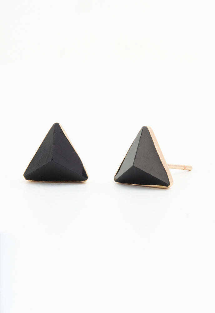 Ink Agate Stone Studs