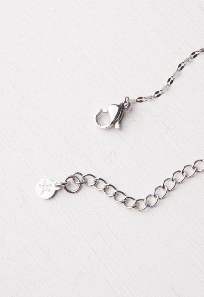 Lila White & Silver Necklace