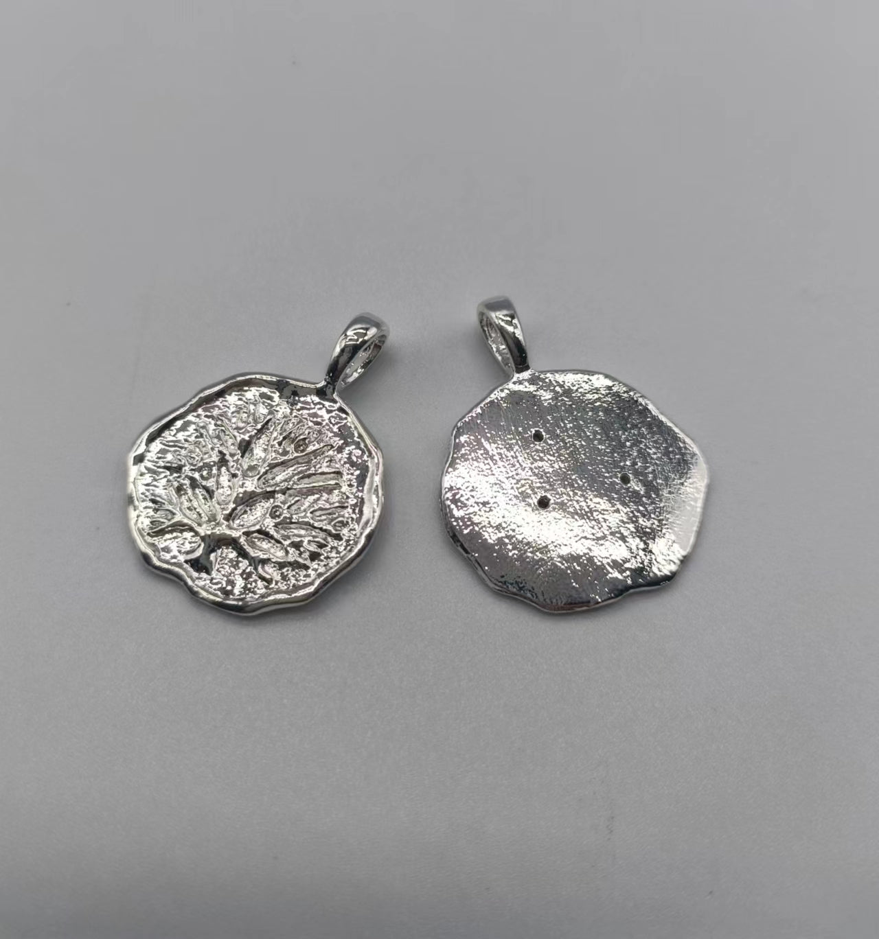 Silver Plated Brass Tree Charm