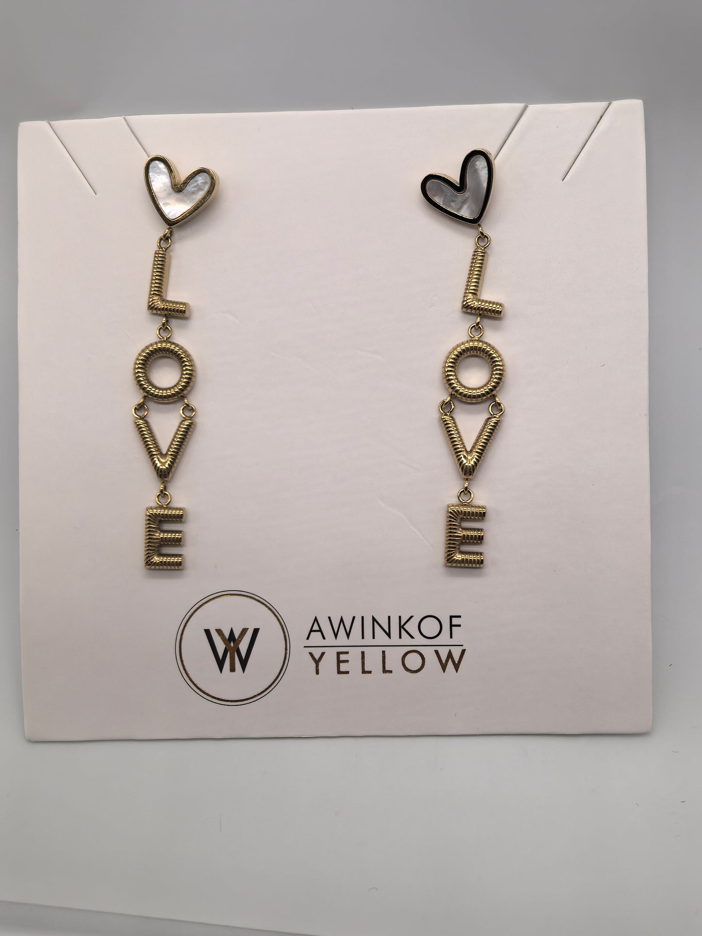 LOVE Letter Drop Earrings