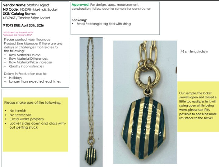 Timeless Stripe Locket