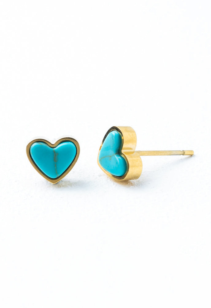 Bay Studs in Gold