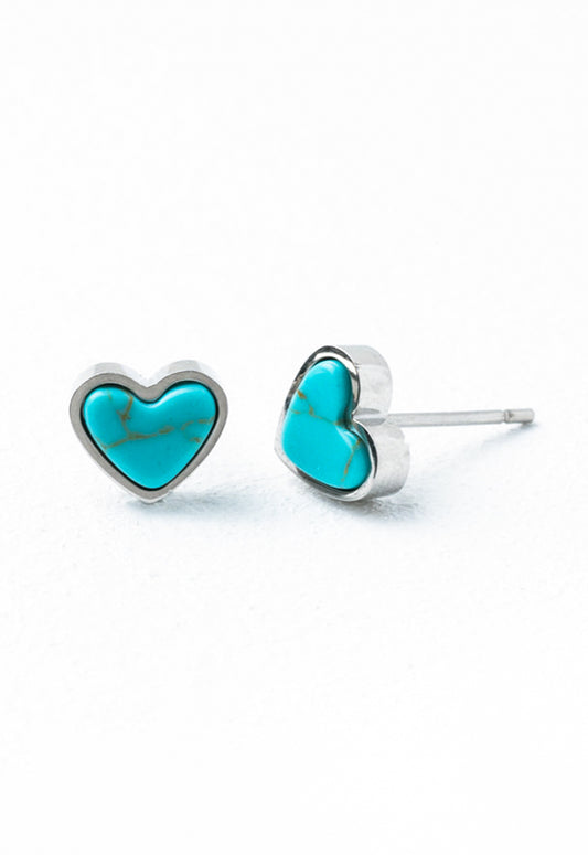 Bay Studs in Silver