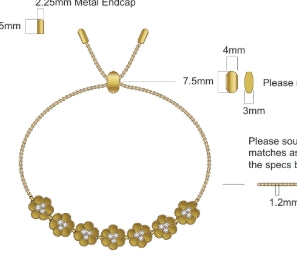 Flower Slider Bracelet-G