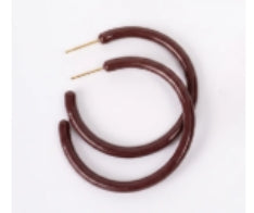 Maroon Midi Hoops